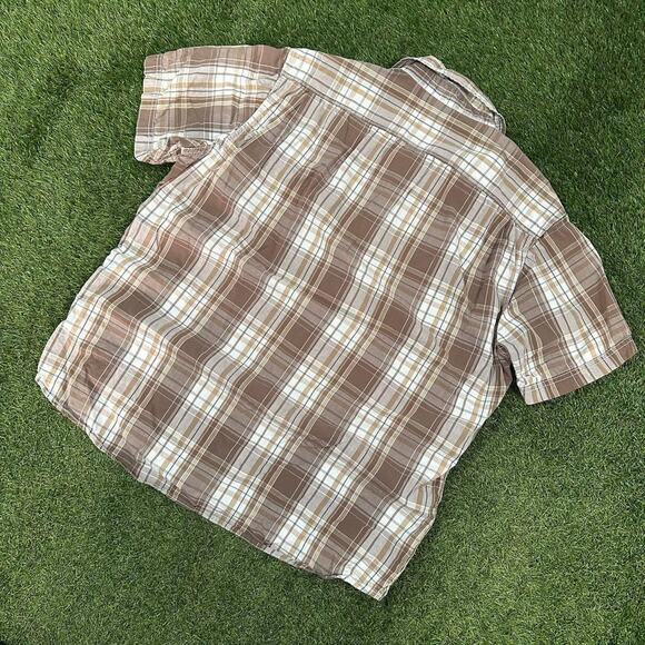 Y2K Short Sleeve Button up Flannel Shirt - Picture 2 of 3